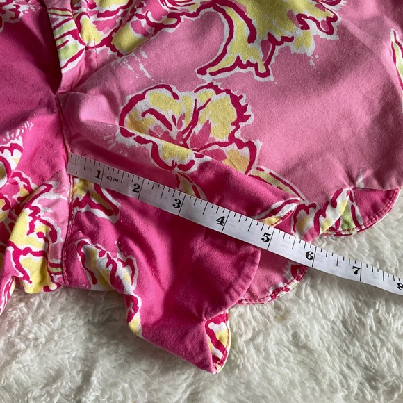 Lilly Pulitzer Womens Callie Pink Day Lilly Scalloped Hem Shorts Size 2 - Picture 6 of 9
